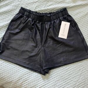 Athleta Faux Leather Shorts Size S